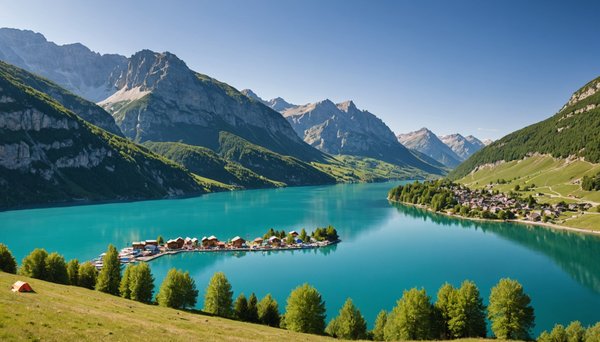 Lac de serre-ponçon hautes-alpes : eau et panoramas avec le camping les princes d'orange