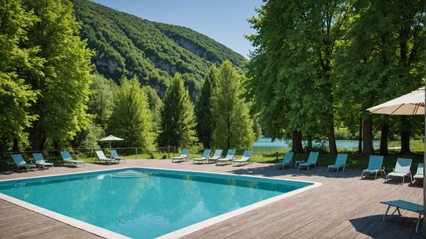 Le lac de la thésauque, un camping avec piscine près de toulouse